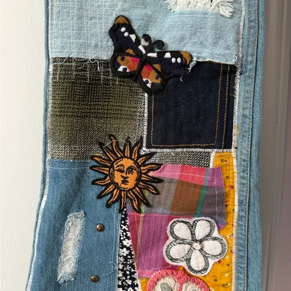BDG Patchwork Blue Jeans - Picture 6 of 8